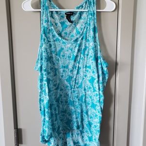 Torrid real blue skull tank top! Adorable! 1x